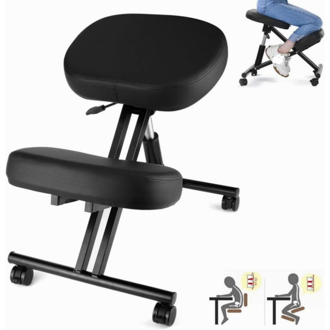 Fauteuil de Bureau Ergonomique en Acier de Couleur Noir