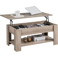 Table Basse a Plateau Relevable – MDF, 86 x 39 x 10.6 cm