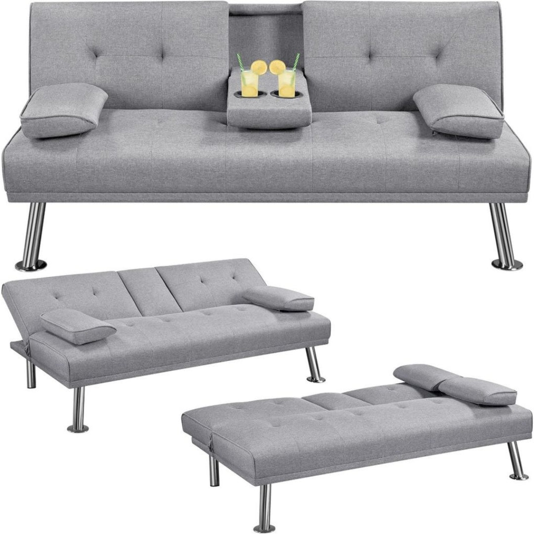 Canape Lit Convertible Format 167 x 94 cm, en Metal