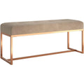 Banc 110 x 36 x 45 cm, Velours Gris