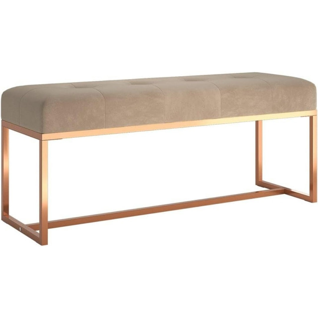 Banc 110 x 36 x 45 cm, Velours Gris