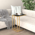 Table d'Appoint en Verre, Finition Noir