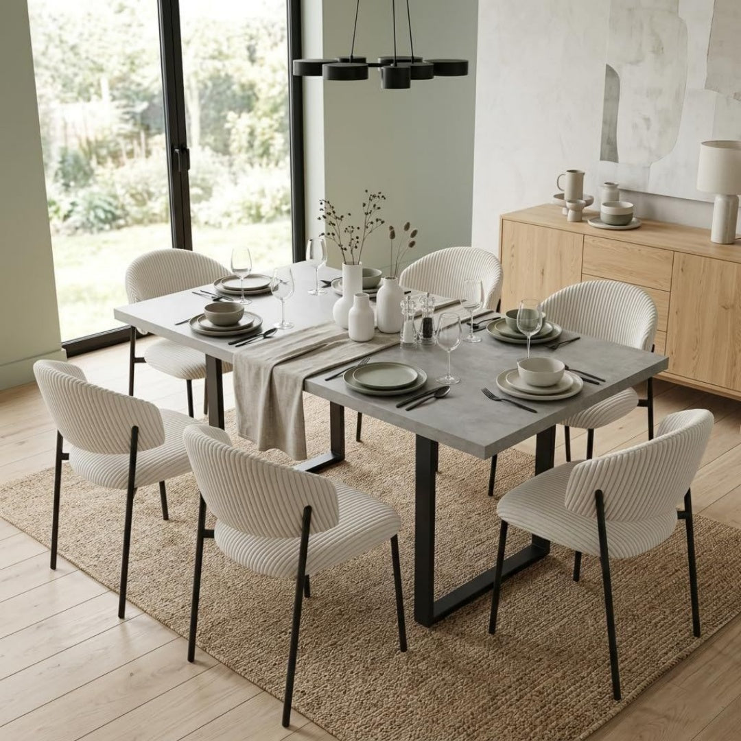 Acier Gris, Table a Manger Design Moderne