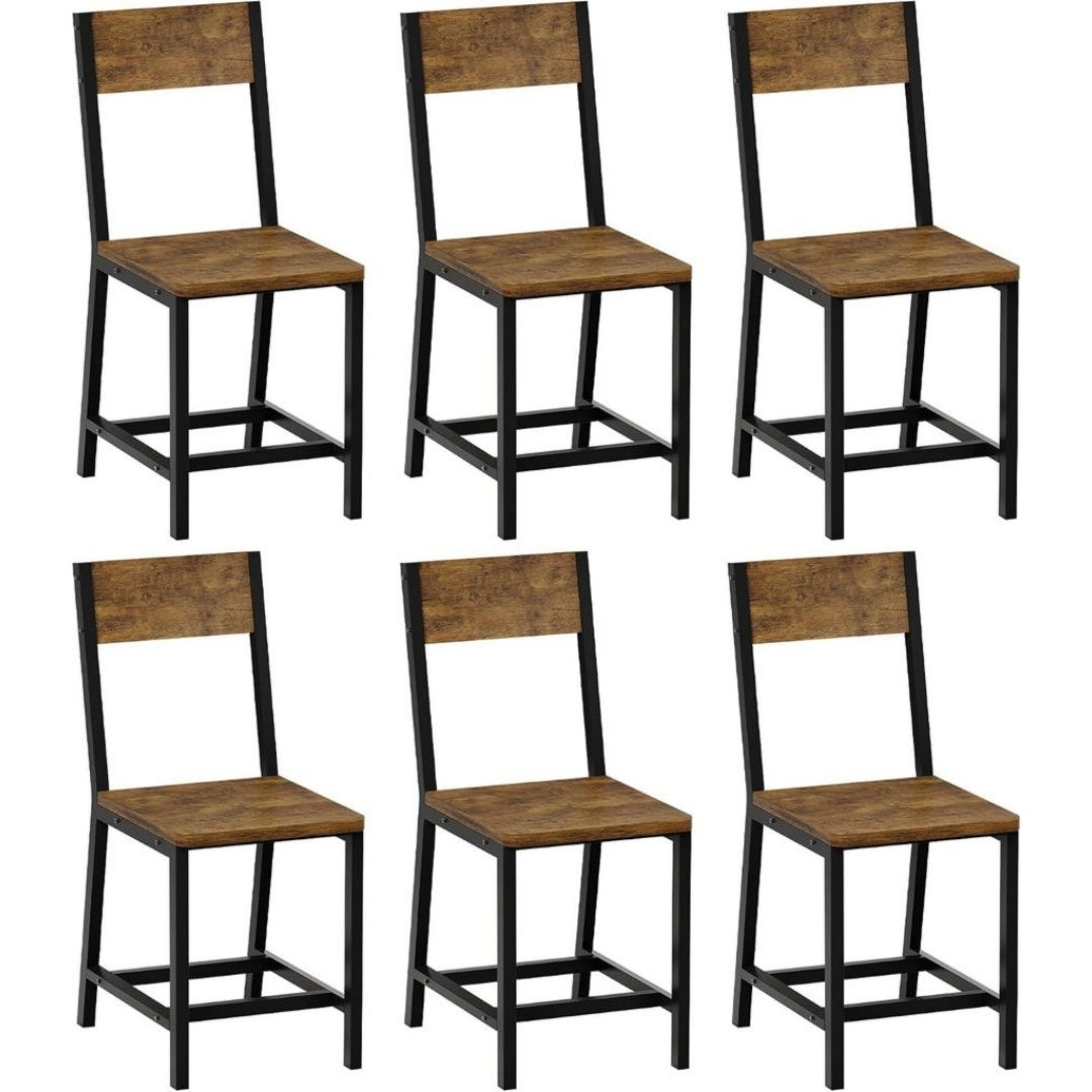 Chaise de Bureau Ergonomique en Metal, Finition Marron