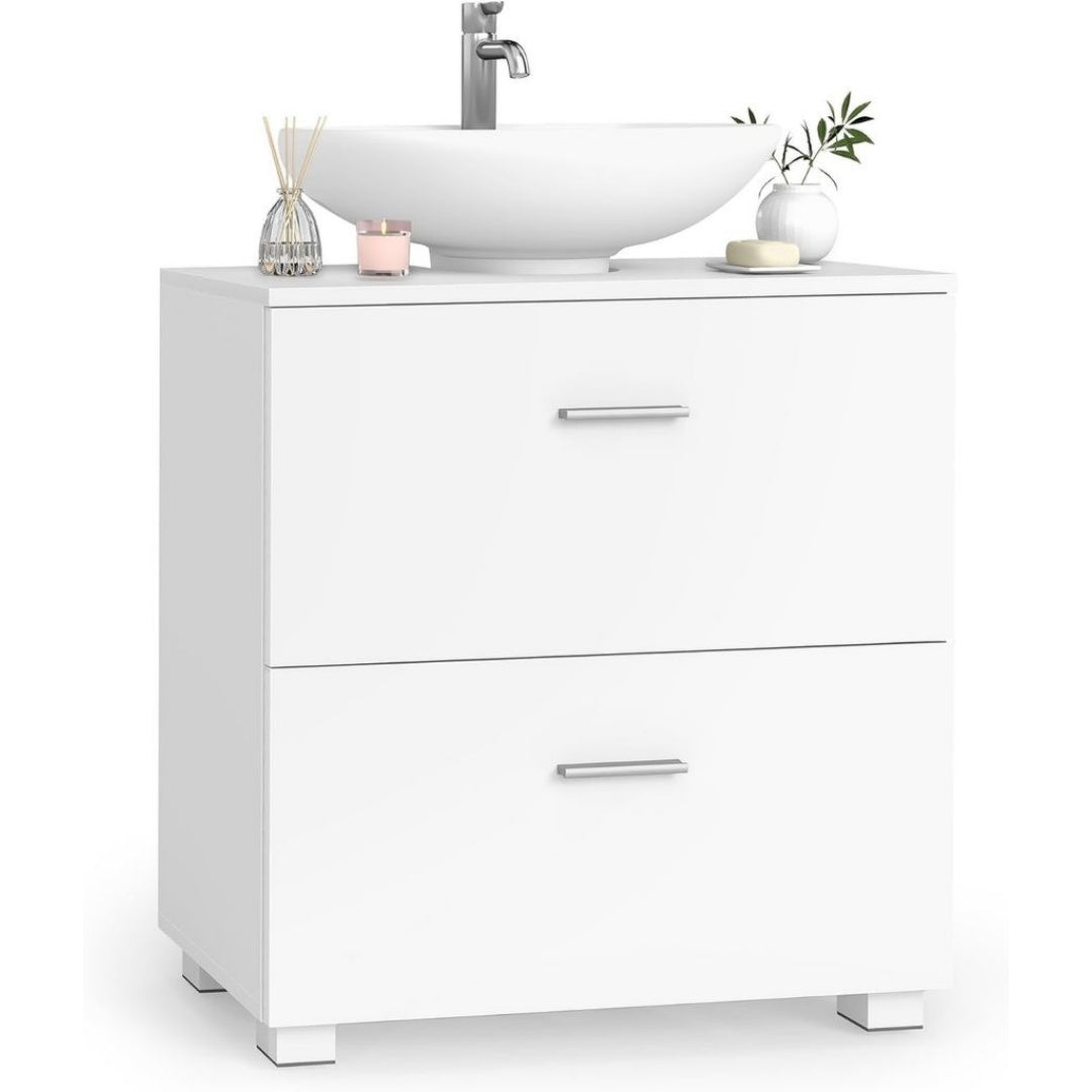 Meuble de Salle de Bain en MDF de Couleur Blanc