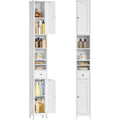 Armoire – MDF, Blanc, 19,5 x 21,4 x 180 cm