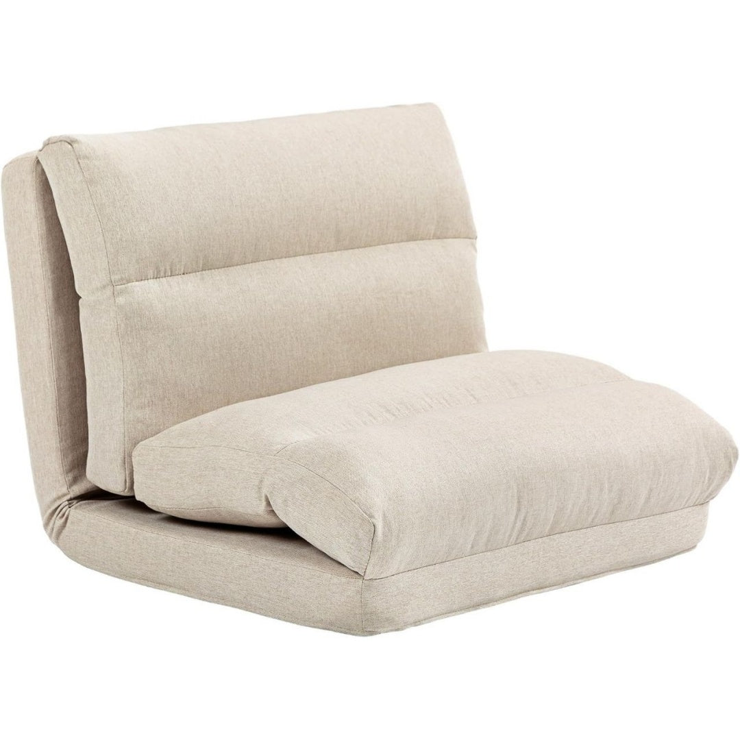 Fauteuil de Relaxation Inclinable en Metal, Finition Beige