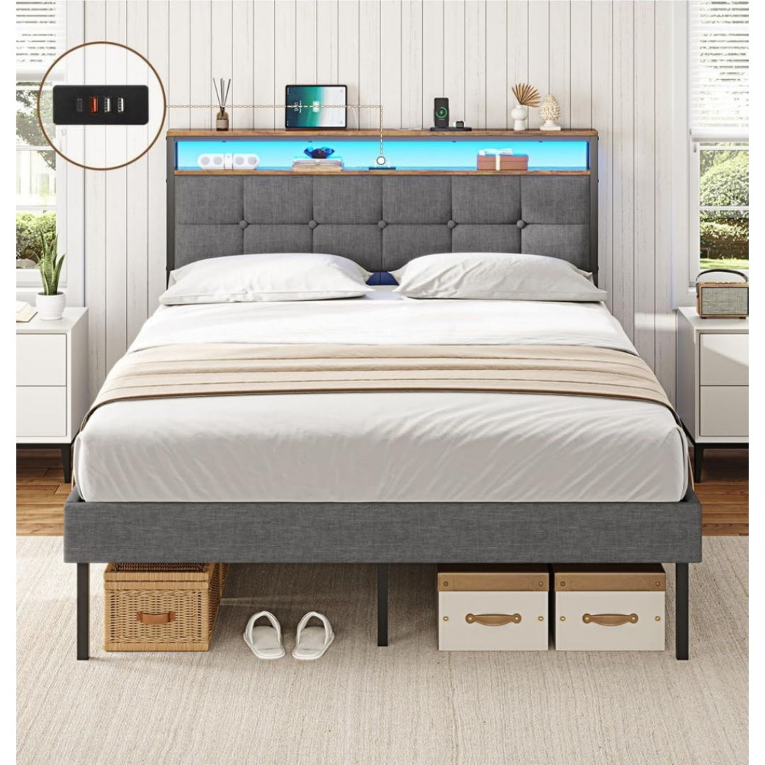 Lit Coffre avec Rangement Design Moderne et Fonctionnel